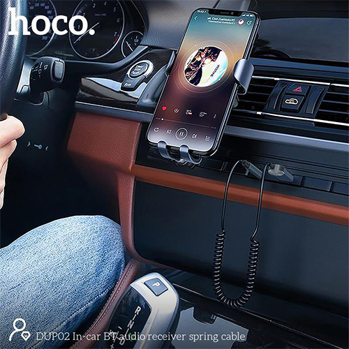 aux bluetooth headphone in car adapter in-car BT audio receiver HOCO DUP02 (Code: 86)