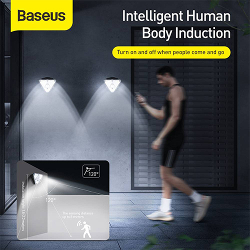 Baseus Solar Wall Lamp (4 Pieces) (Code: 198)