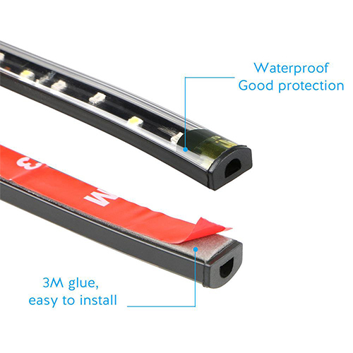 4 in 1 Car Decorative Light Bar 12V 8 Colors LED Changing Lighting with Music 5050-SMD (Code223)