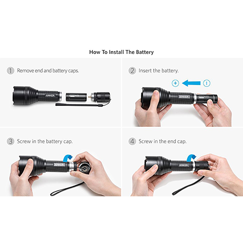 Anker - LC130 Rechargeable Flashlight - Black (Code:237)