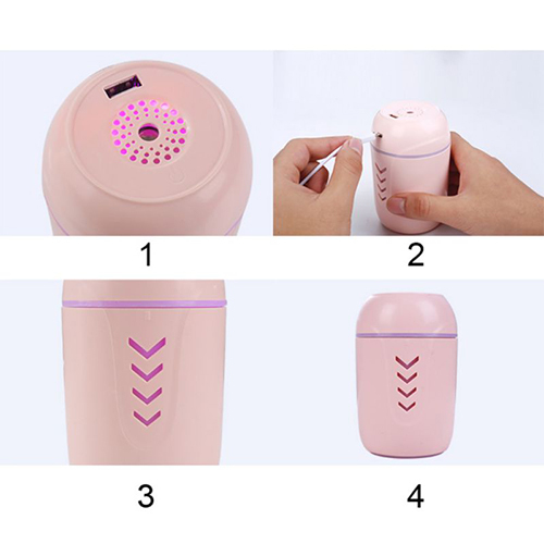 Air Humidifier for Car, Home and Office with USB LED Light (Code:77)