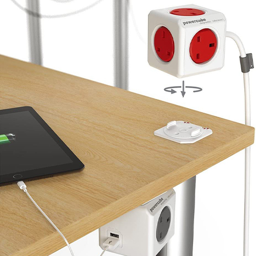الوكاكوك - موزع كهربائي 4 منافذ توزيع للطاقة +2 USB مع كيبل 1.5متر(كود:134)