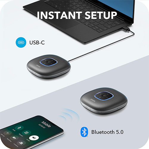 Anker PowerConv Bluetooth Speaker With 6 Microphones - Black (Code:236)