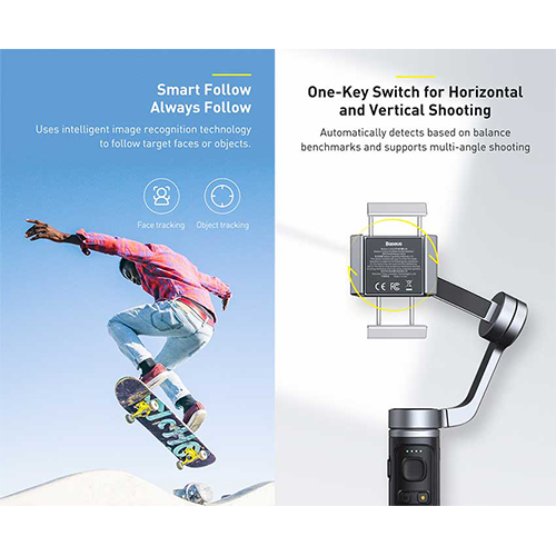 Baseus smart phone holder with USB port and 4500 mAh battery (code:28)