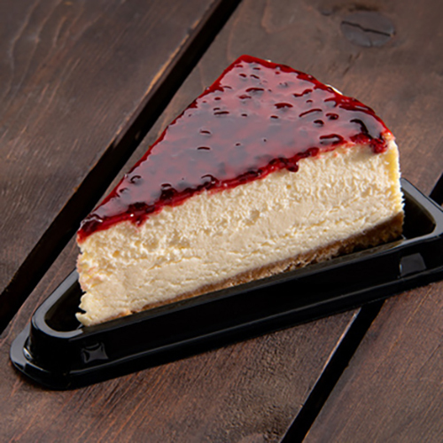 Raspberry cheesecake slice - It consists of a thick, creamy filling of cheese, eggs, and sugar over a thinner crust and raspberry.