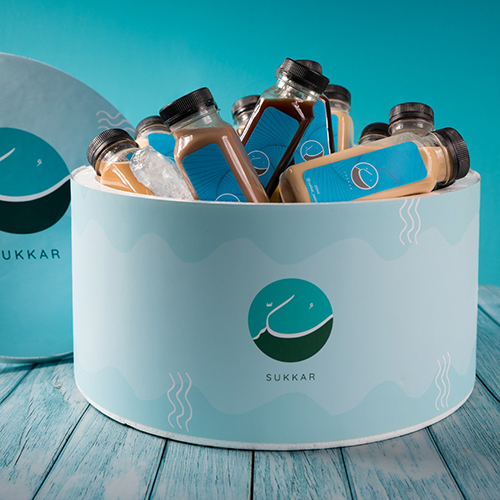 sukkar sweets - Coffee Box - Gathering Coffee Box Spanish Latte Americano White Mocha Dara mocha Salted Caramel Spanish Blue Latte 2 Bottles of each, Total : 12