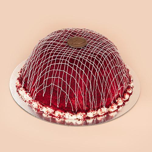 Red Velvet Cake Dome - Red Velvet Cake with cream