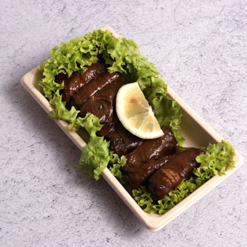 Mini Vine Leaves - Small box
containing 10 grape leaves with delicious pomegranate molasses