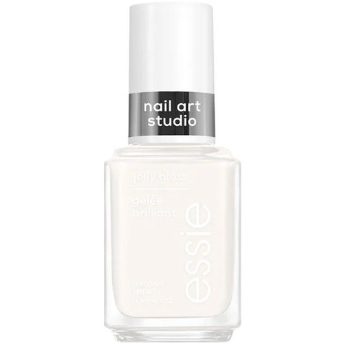 Essie arctic jelly - an icy, soft white jelly nail polish with subtle yellow undertones; wear alone or layer with essie polishes for a cool nail art look.