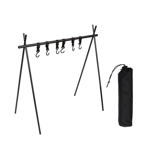 Aluminum Hanging Rack Portable Hanger - Aluminum Hanging Rack Portable Hanger
Outdoor Aluminum Alloy Hanging Rack 
Camping Portable Foldable Hanger 
Picnic Storage Tripod With Five Hooks
Holding 8kg
Weight 0.8kg