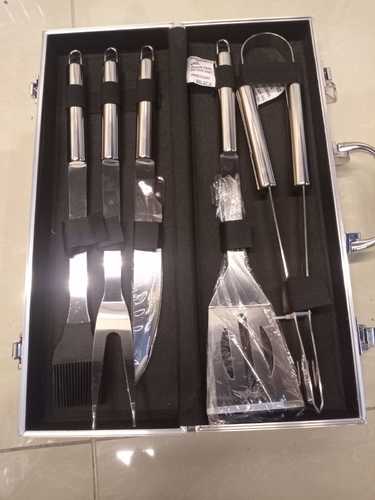 BBQ Grilling Tools Set 12 & 5 pcs - full BBQ Grill Tools Set Material: Stainless Steel Easily Cleaned, Heat Resistance, Non-stick  Packing: aluminum case