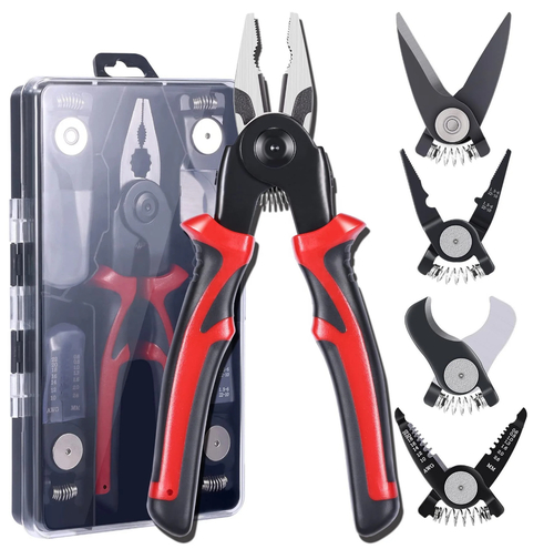 5 In 1 multi Plier kit - 5 In 1 Wire Cut Plier Maxpower Multifunction StripperCutter Combination Pliers