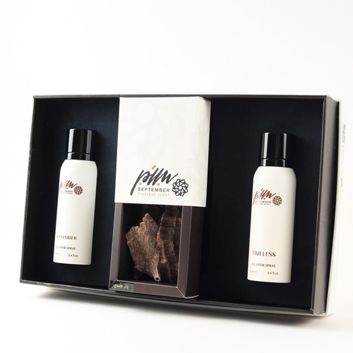 New September Box - All over spray September  All over spray Timeless  توله چار هندي  كرت اهداء