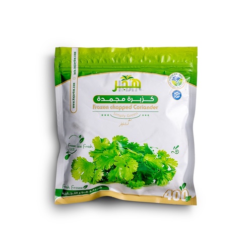 Frozen chopped coriander 400 gm - Frozen chopped coriander