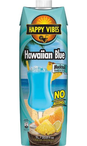 Hawaiin Blue Mocktail  - 1 Liter - Real Taste - Ready to drink - Suitable for all ages - 1 Liter