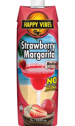 Strawberry Margarita Mocktail - 1 Liter - Real Taste - Ready to drink - Suitable for all ages - 1 Liter