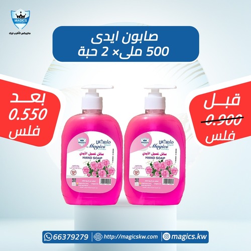سائل لغسيل الايدى - سائل غسيل ايدى ٥٠٠ ملى × ٢ حبة