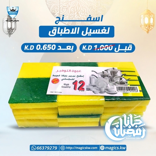 اسفنج مواعين - ١٢ قطعة