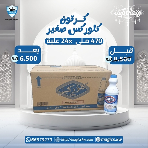 كرتون كلوركس صغير 24 حبه 470 ملي