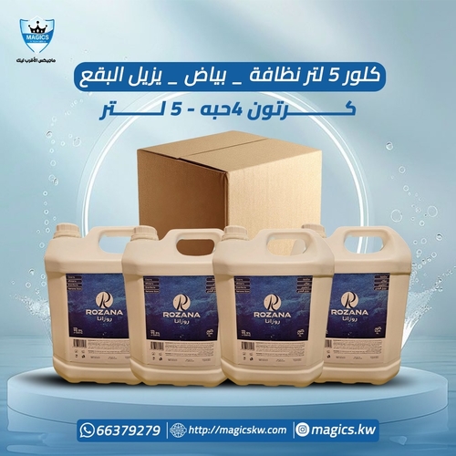 Chlirine bleach and disinfectant 5 liters*4 pes
