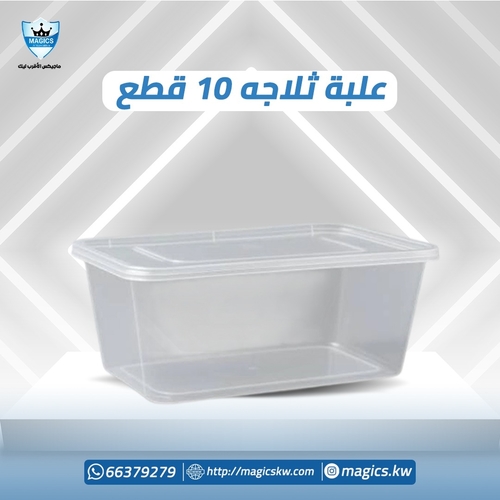علب ثلاجه مع غطاء 10 حبة