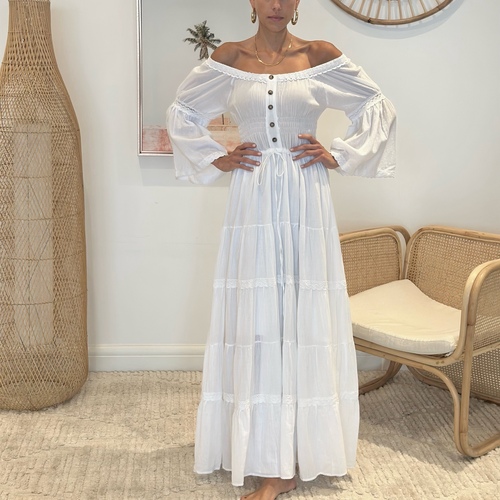 Casa Palma - white offshoulder dress