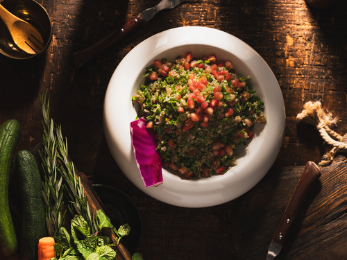 Tabbouleh Kinwa - Parsley, Tomato. Mixed With Onion & Kinwa Olive Oil & Mayar Herbs.