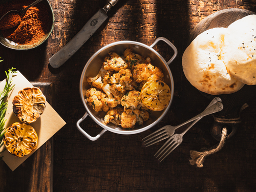 Spicy Cauliflower - Toasted Cauliflower with Coriander, Garlic, Sour, and Chili