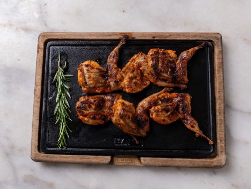 Mayar Restaurant - Grilled Quail (by Piece) - Fresh Quail Marinated in Mayar's Sauce. Grilled on Coal.