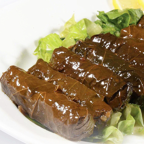 Grape Leaves - Grape leaves stuffed with cedar and olive oil.