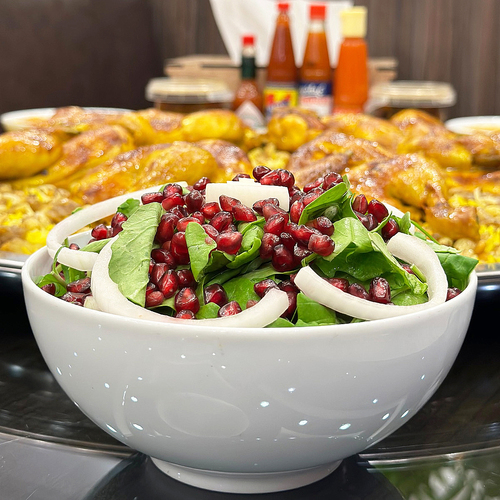 monasabat restaurant - Rocca With Pomegranate - Fresh watercress, white onion, pomegranate and pomegranate molasses.