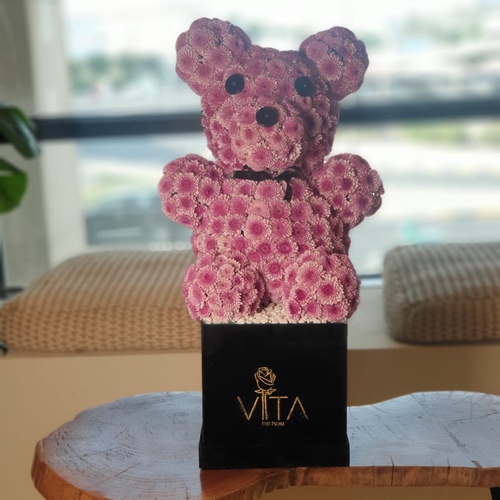 bear pink - Black box contains a bear shape  
 H: 50  w : 20