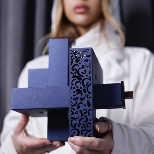 the jakh blue - Blue mubkhar contains place to save the charchcol and bakhur