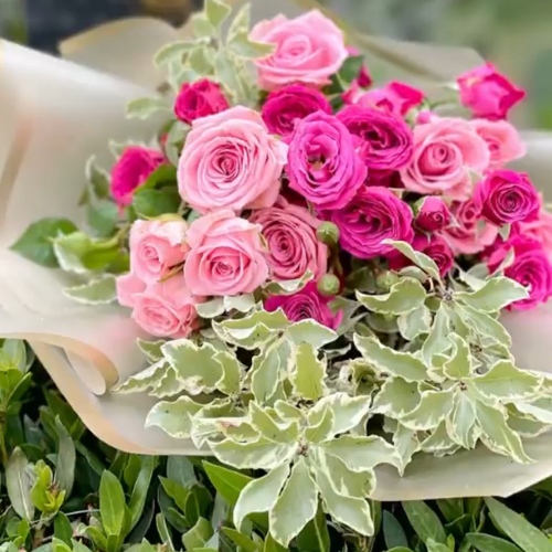 Hand Bouquet06 - Assortment of natural flowers.