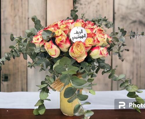 mother 9 - Pottery
  vase with a group of elegant flowers