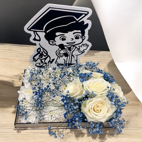 Graduation box - Boys Graduation Flower Box