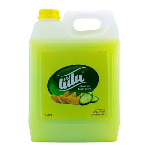 LULU cucumber melon Hand Wash 4 Ltr - Lulu hand wash leaves your hands deeply clean, soft and perfumed. Available in wide fragrances variety