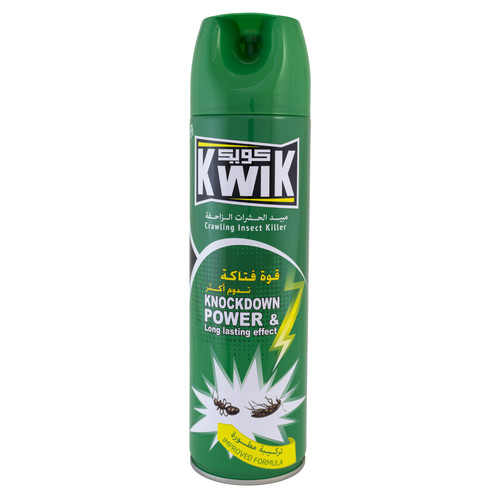 KWIK Knock Down Power Crawling 400 ml - KWIK Crawling Insect Killer With striking power that kills Cockroaches, Ants & other insects