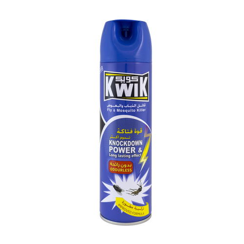 KWIK Fly Mosquito Killer Odorless 400 ml - Improved KWIK Fly & Mosquito Odorless Killer With striking power that kills Flies, Mosquitos and other Flies insects.