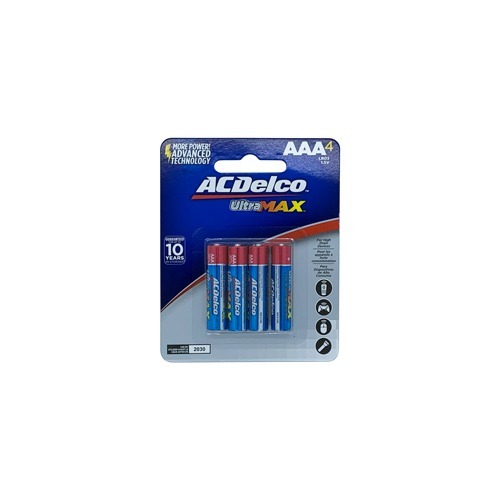 Al Sharhan Industries - AC Delco ULTRA-MAX Alkaline  AAA - 4  Batteries - MORE POWER: ACDelco UltraMAX alkaline batteries deliver long lasting maximum power that is consistent and reliable 10-YEAR SHELF LIFE: ACDelco UltraMAX alkaline batteries are built to last with an impressive ten-year shelf life ENVIRONMENTAL IMPACT: Our 1.5-volt alkline batteries contain no mercury or cadmium, making them a smart choice for your family and for the environment