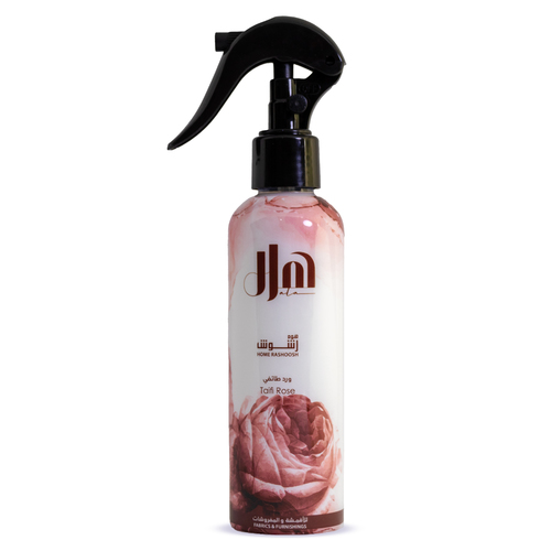 ورد طائفي - عطر عالى الجوده محلوط بالماء النقي ولايحتوى على
الكحول

يرش على المفروشات و السجاد والأقمشة وفي فضاء
الغرف والسيارات.