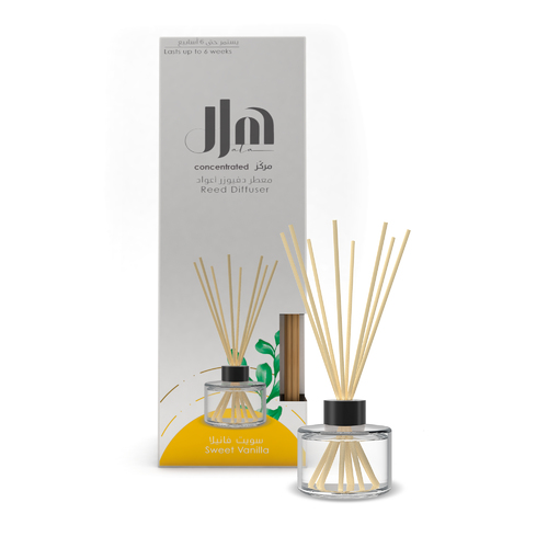 HALA REED DIFFUSER SWEET VANILLA 100ML - Concentrated Reed Diffuser, lasts up to 6 weeks. Rich aroma
in an practical and attractive design.   

This range contains three different fragrances, each of them
has its own interesting features