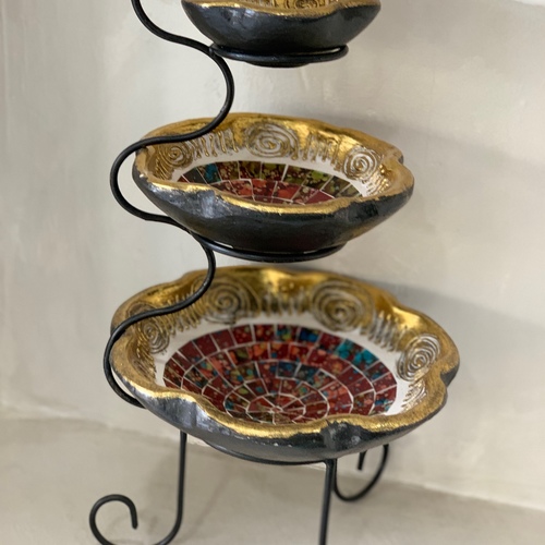 Three-tiered dish - Medium size