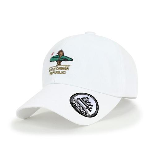 California Bear Embroidery white