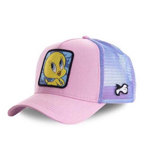 WOMEN'S CAPSLAB LOONEY TUNES TWEETY PINK TRUCKER CAP