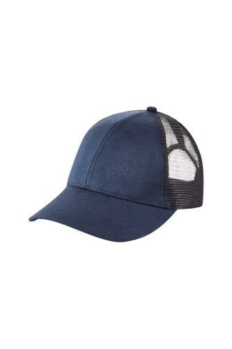 Suede Trucker  Cap Navy