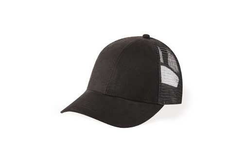 Suede Trucker Black Cap