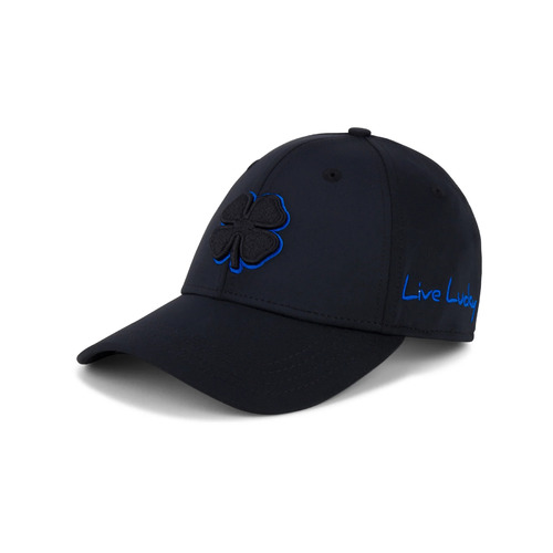 UAE PREMIUM CLOVER 75 ROYAL BLACK CAP WITH BLUE LINING