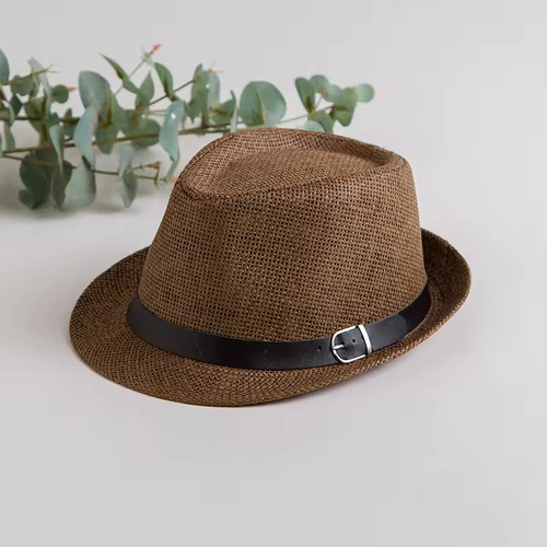 Brown straw fedora  Hat