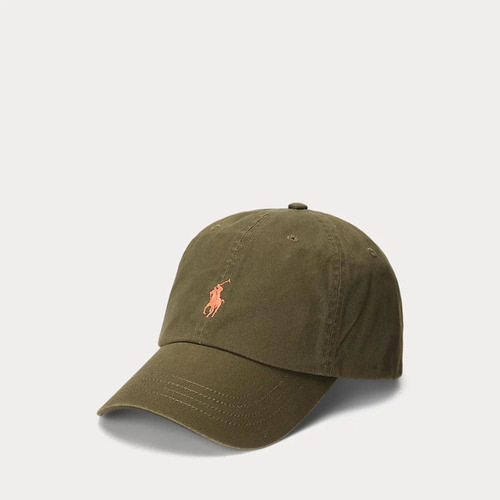 Cotton Chino Baseball Cap Olive Pney Logo
